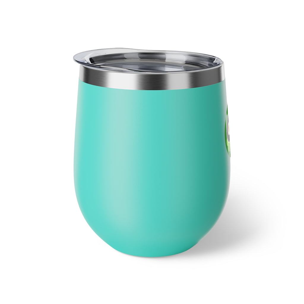 12oz Copper Vacuum Insulated Cup with Irish DFF Logo - Travel Wine Tumbler