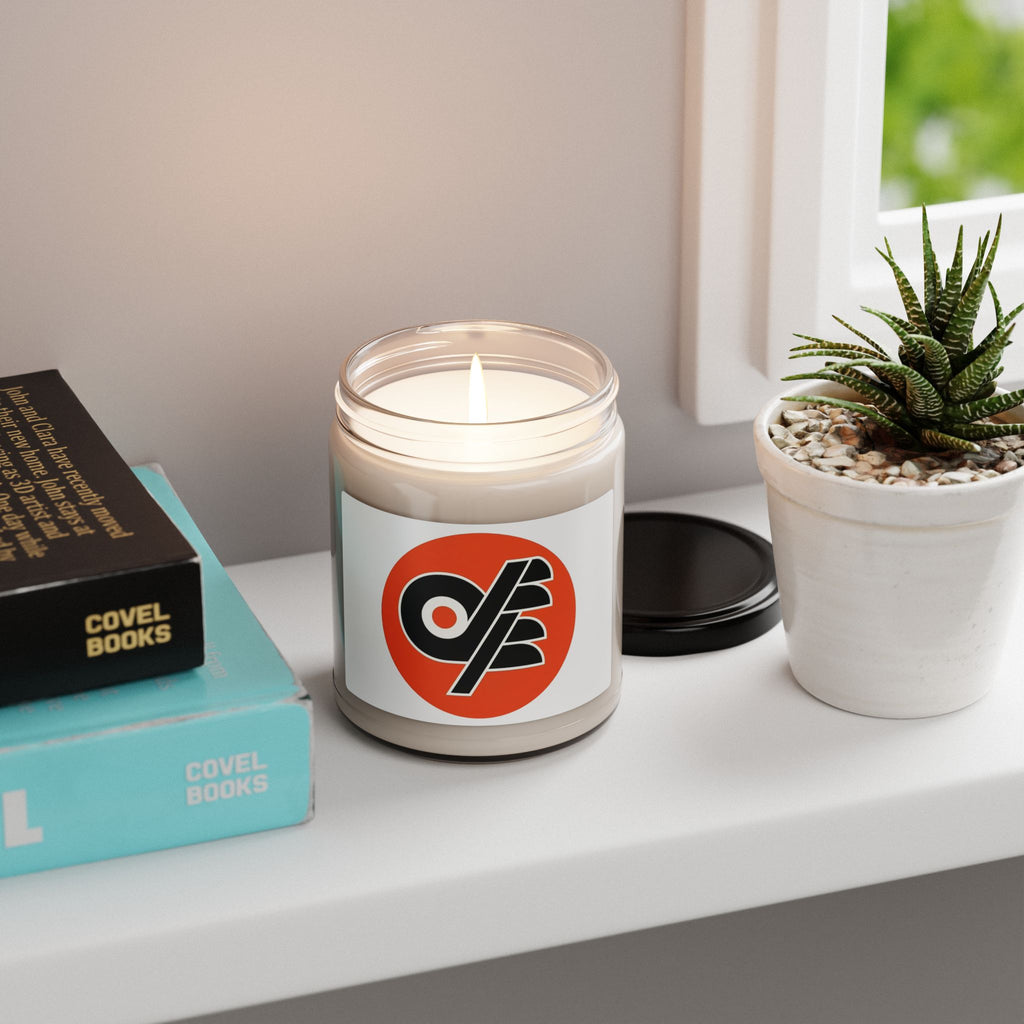 Retro Orange Logo Soy Candle — 9oz Scented Jar
