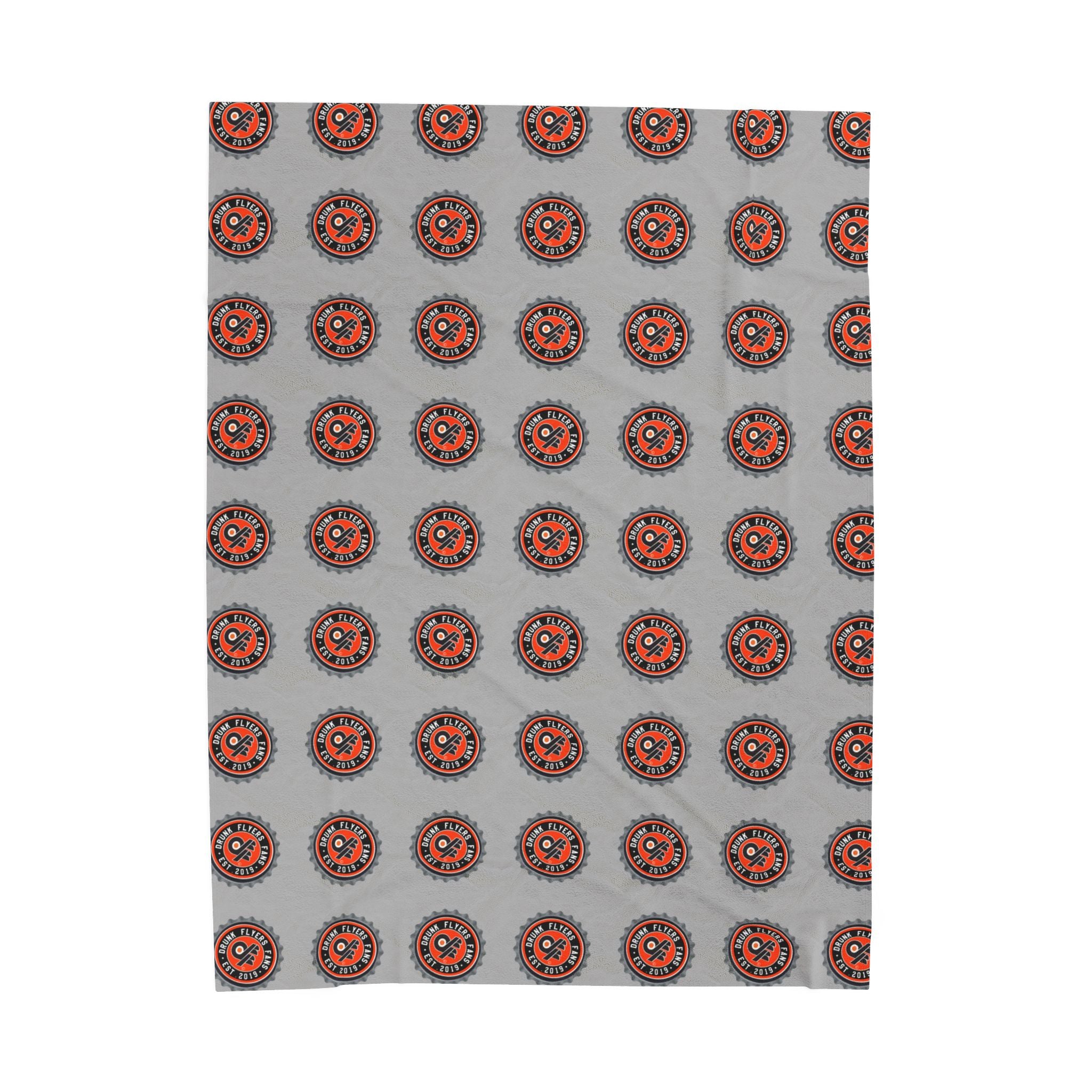 Velveteen Plush Blanket — Cozy DFF Bottle cap Logo Mandala