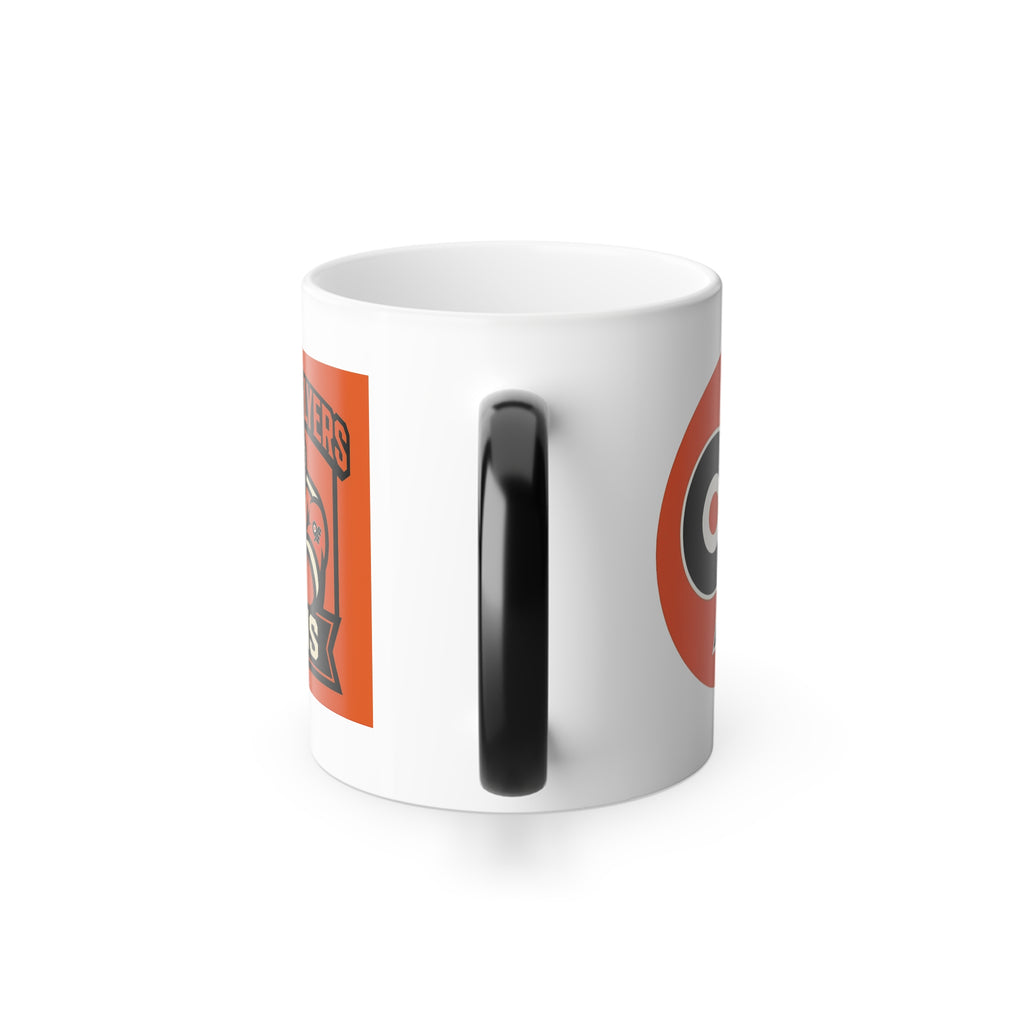 Color-Morph Mug — Drunk Flyers Fans Retro Sports Logo 11oz