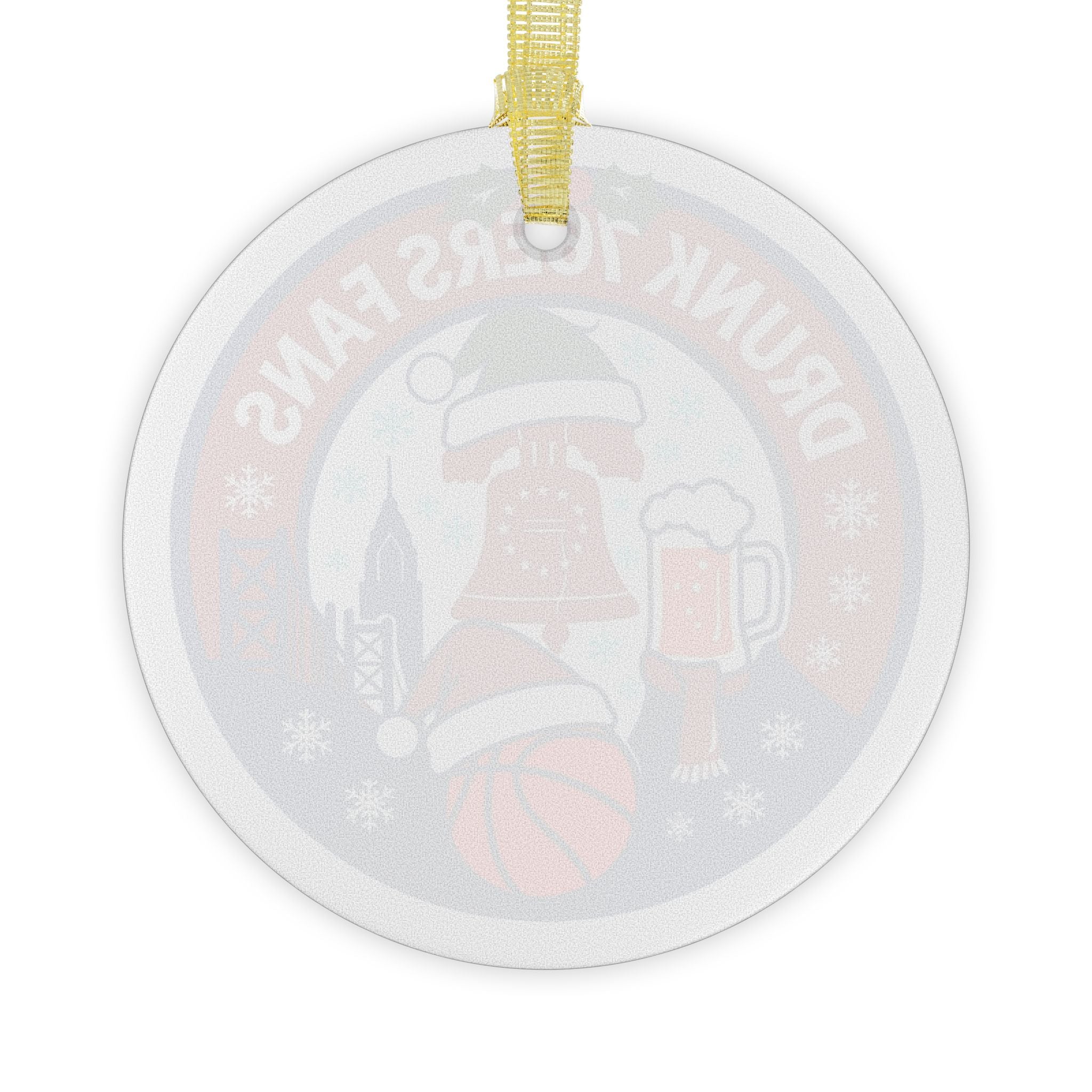Drunk 76ers Fans Glass Ornaments