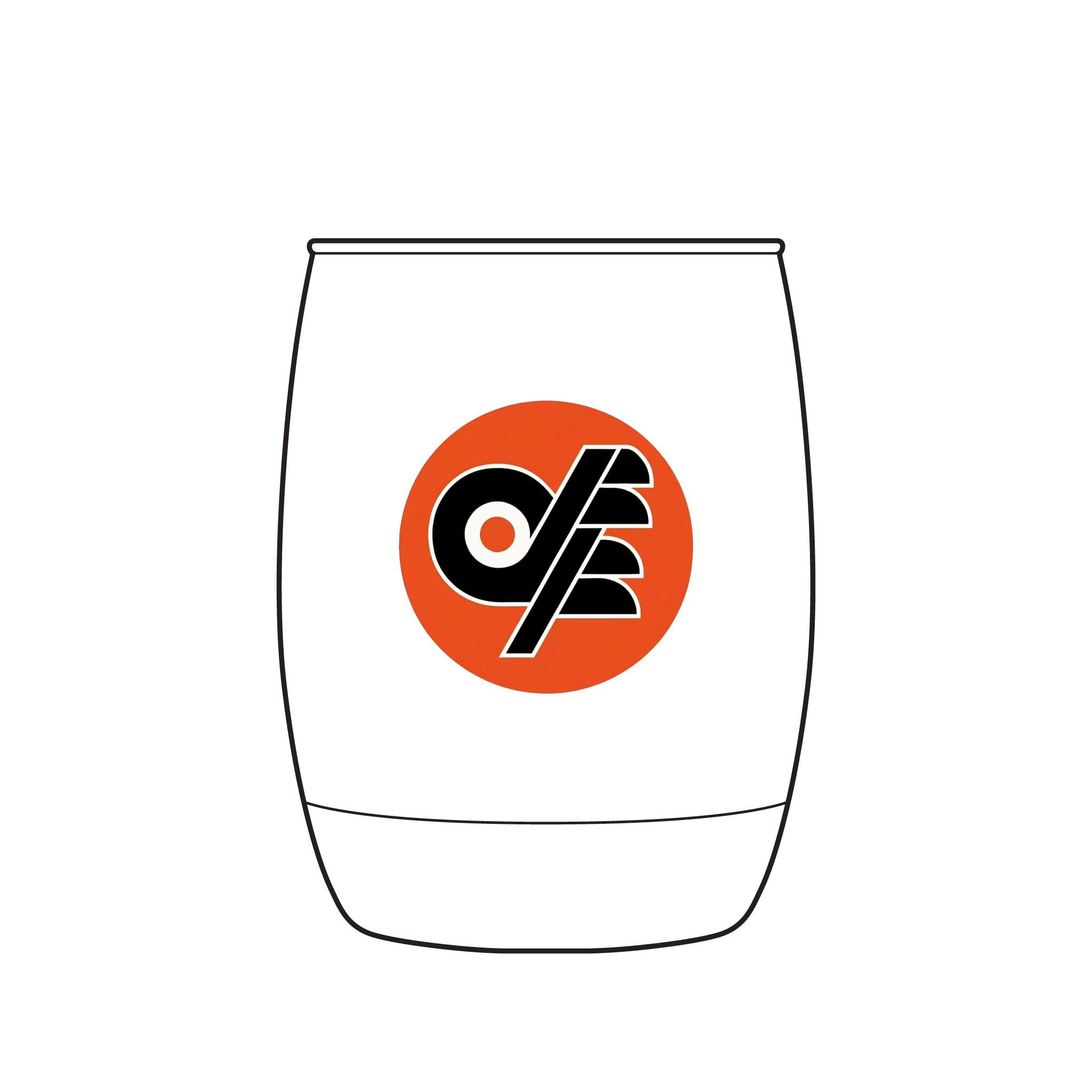 Engraved Whiskey Glass 6oz — Vintage DFF Logo Rocks Tumbler