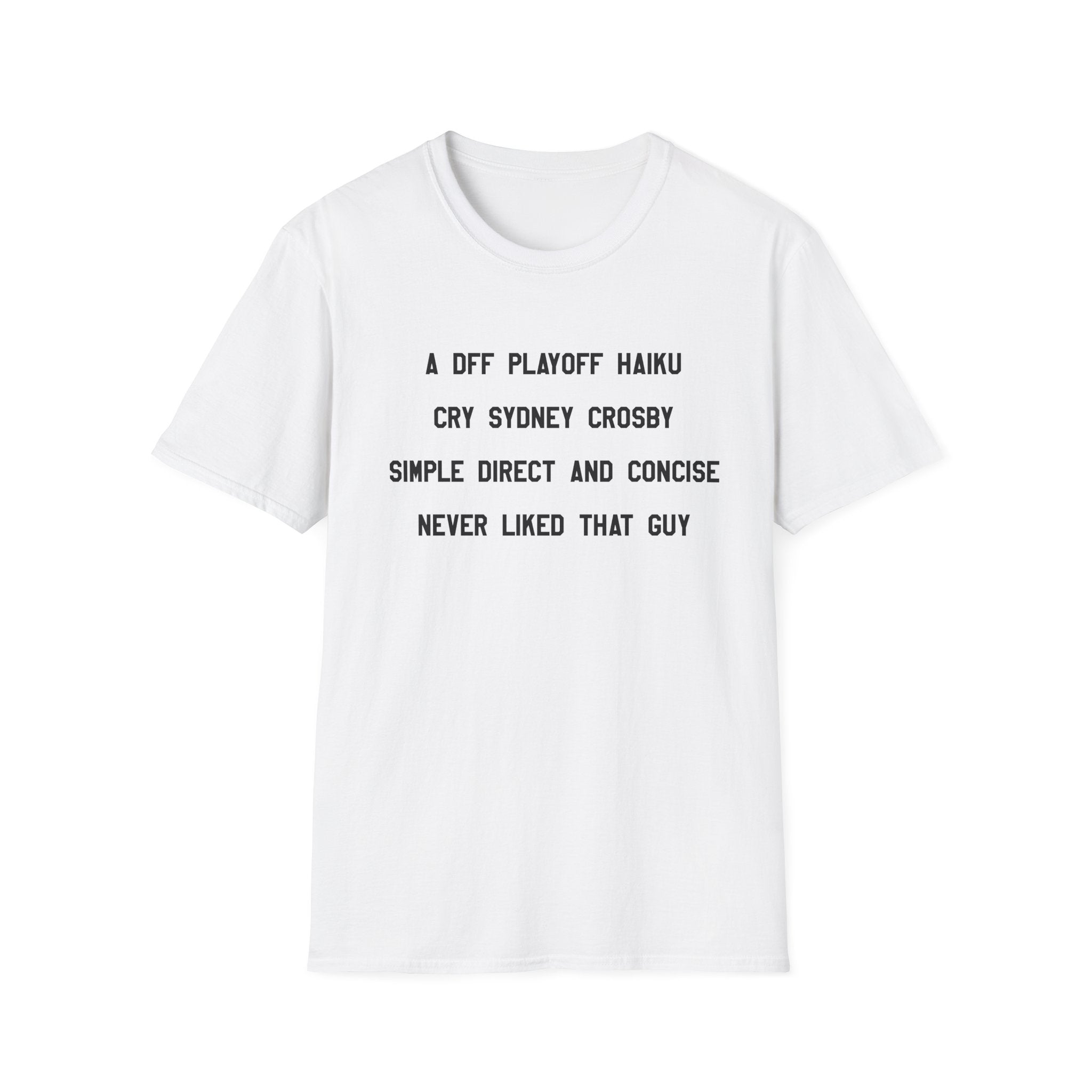 'A DFF Playoff Haiku' T-Shirt — Funny Hockey Fan Tee (Includes "Cry Sidney Crosby")