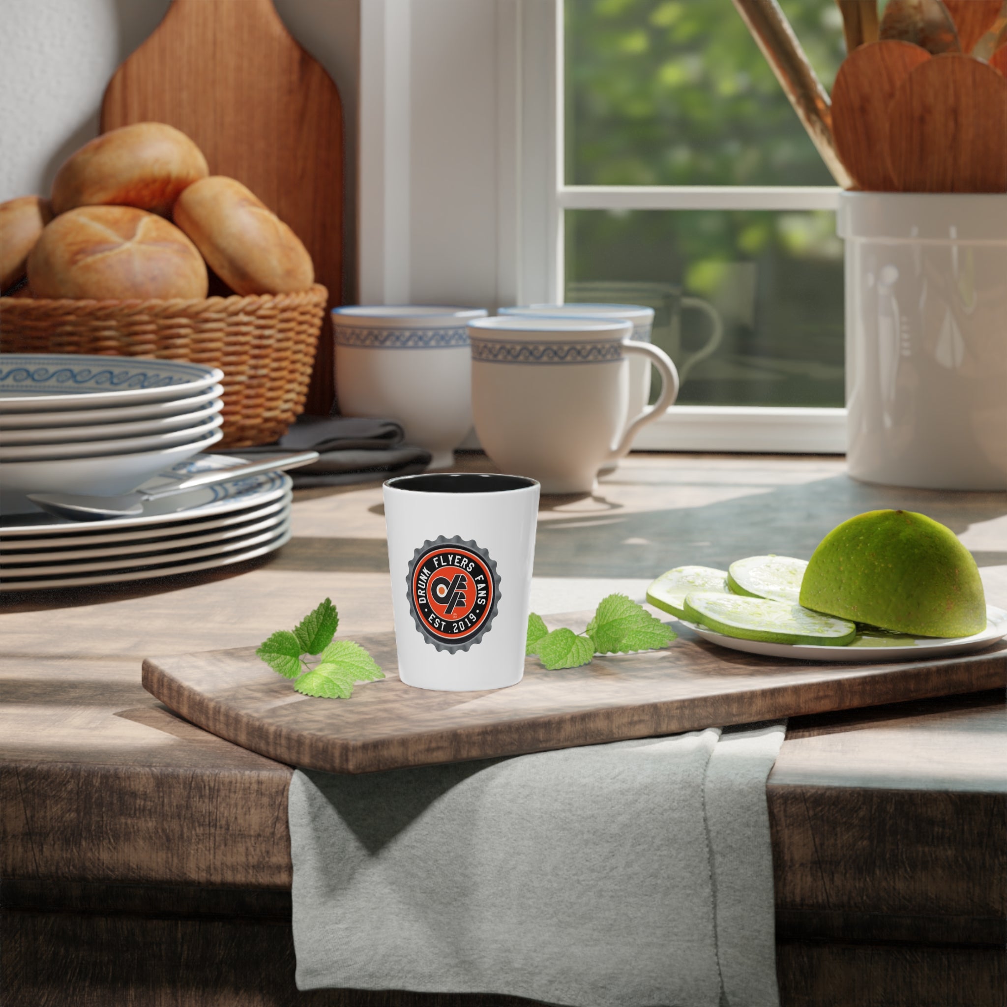 Drunk Flyers Fans Shot Glass – Bottle Cap Logo Shooter (Est. 2019)