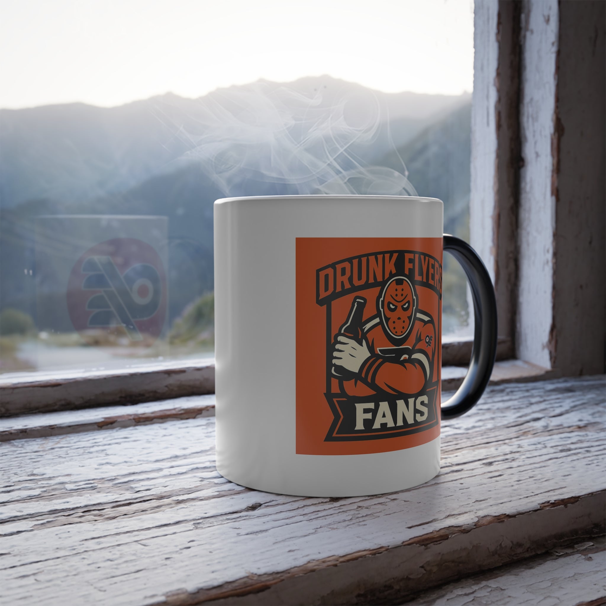 Color-Morph Mug — Drunk Flyers Fans Retro Sports Logo 11oz