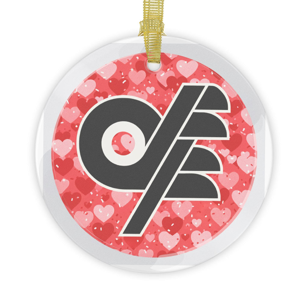 DFF Valentine's Day Glass Ornaments