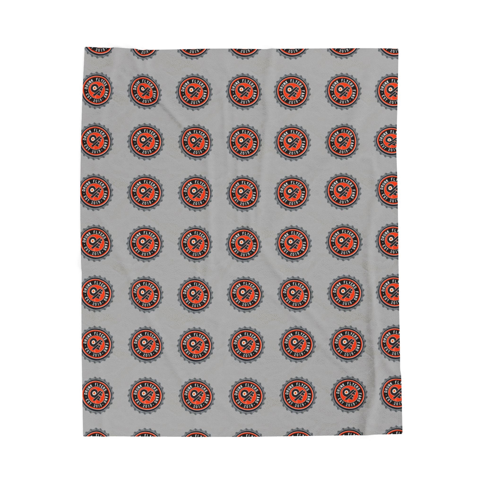 Velveteen Plush Blanket — Cozy DFF Bottle cap Logo Mandala