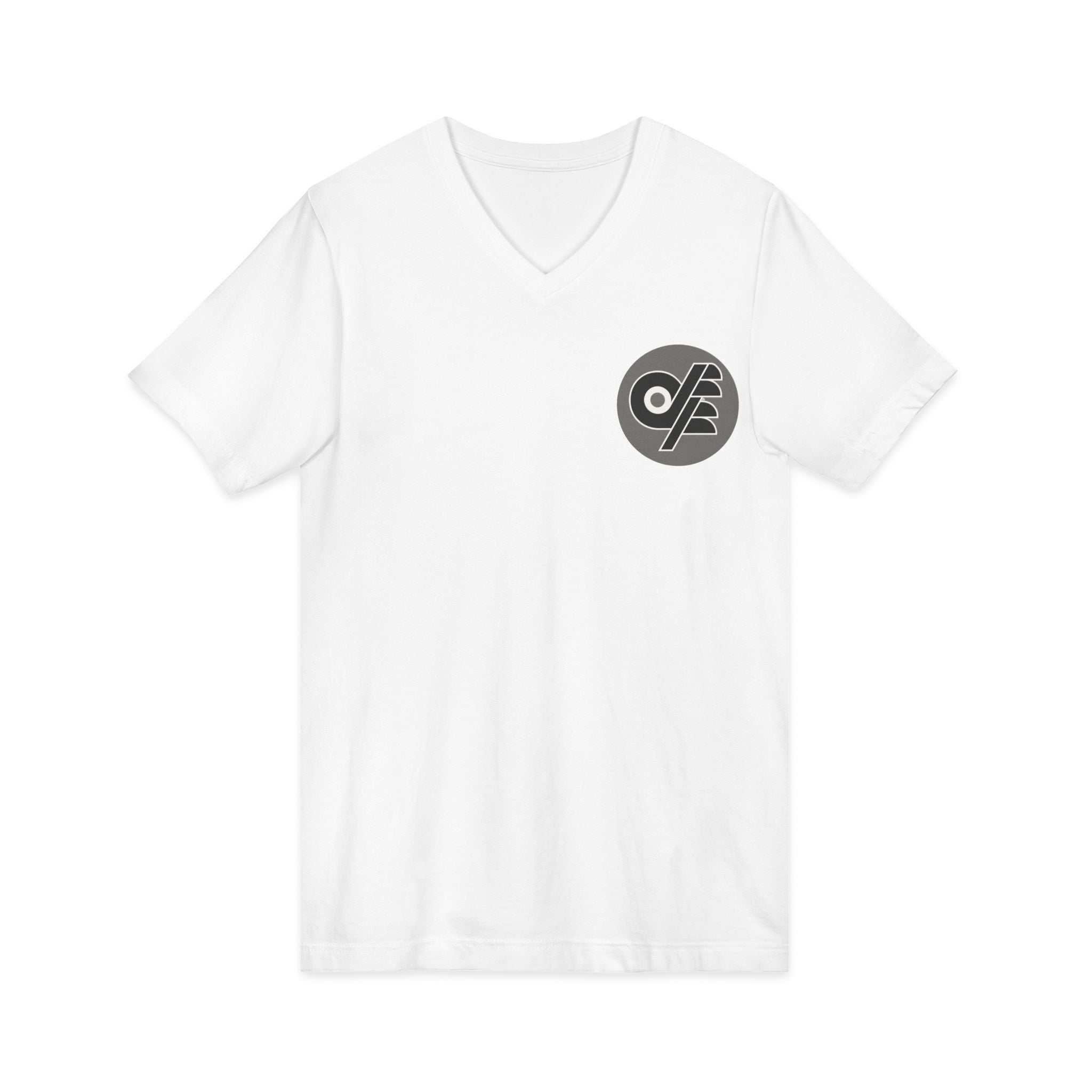 Minimalist Vinyl Record DFF Logo V-Neck Tee