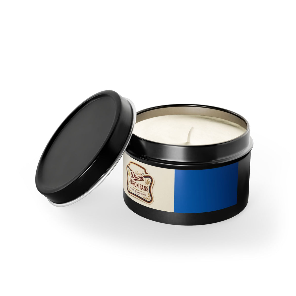 Drunk LeBron Fans Tin Candle — Novelty Sports Fan Candle (Blue Label)