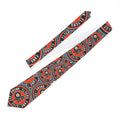 Necktie — Orange & Black 'Drunk Flyers Fans' Logo Pattern Tie