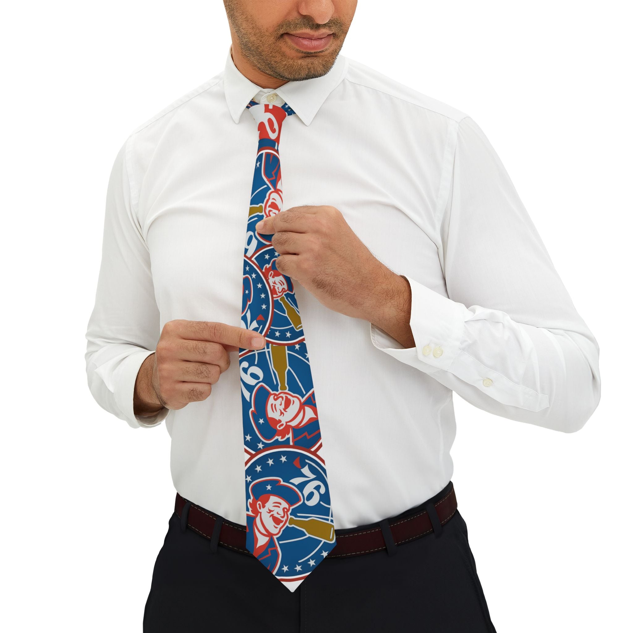 Patriotic 76ers Vintage Logo Necktie
