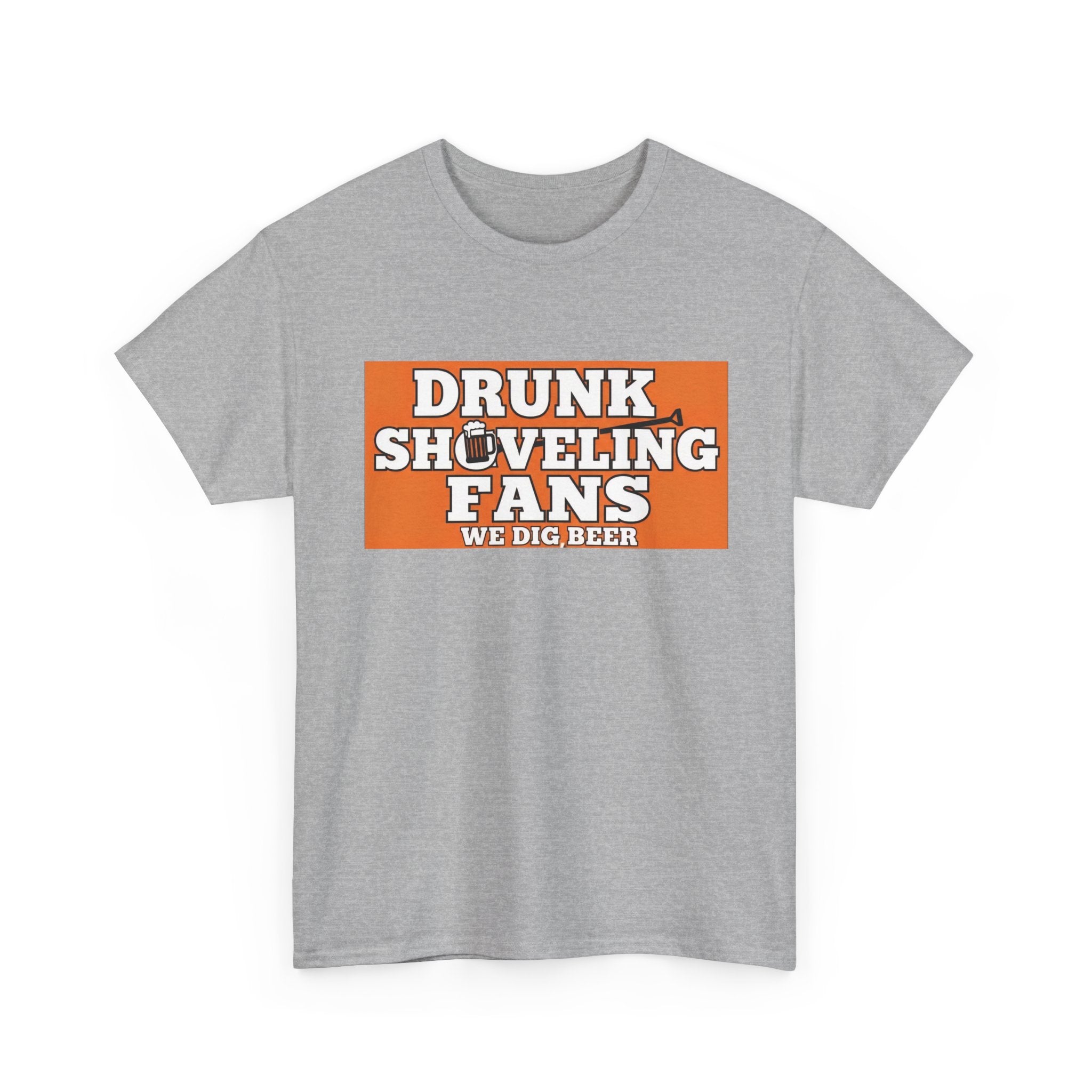 T-Shirt — "Drunk Shoveling Fans" Funny Football Beer Shirt