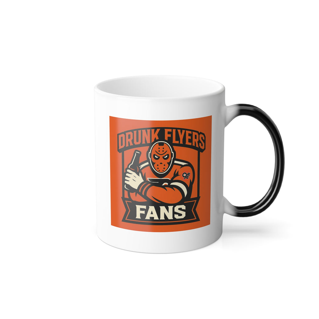 Color-Morph Mug — Drunk Flyers Fans Retro Sports Logo 11oz
