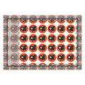 Double-Sided Flag — Repeating Orange & Black Logo Banner