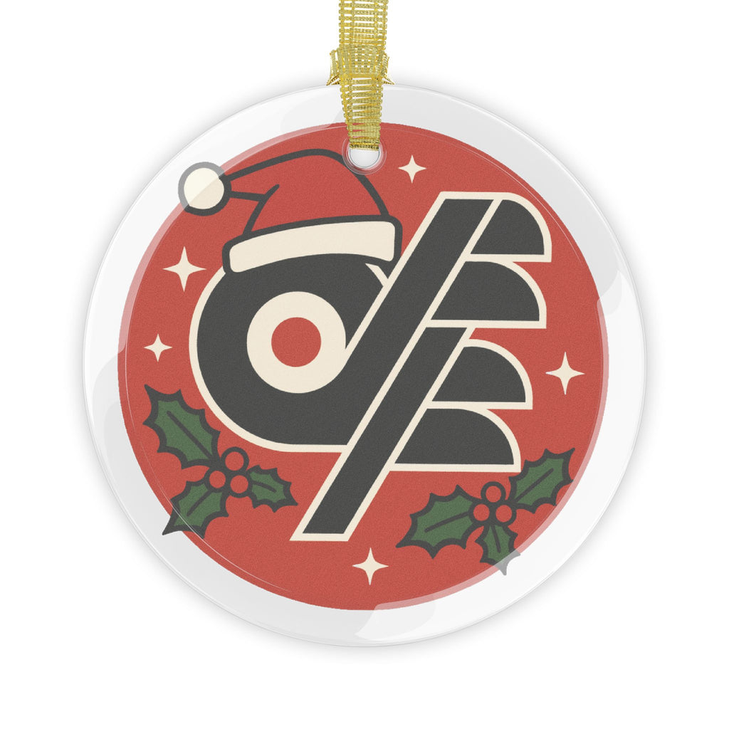 Glass Ornaments - Drunk Flyers Fans Festive Logo