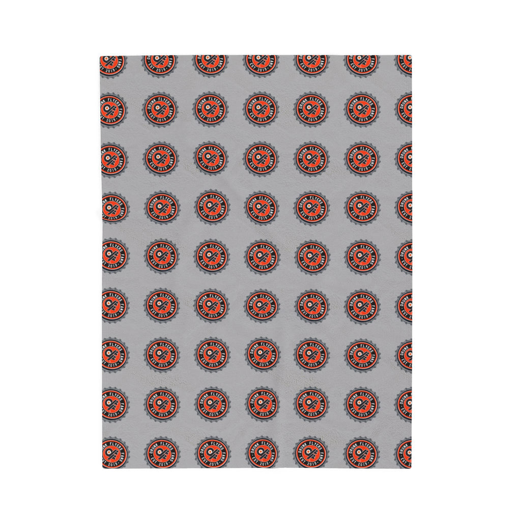 Velveteen Plush Blanket — Cozy DFF Bottle cap Logo Mandala