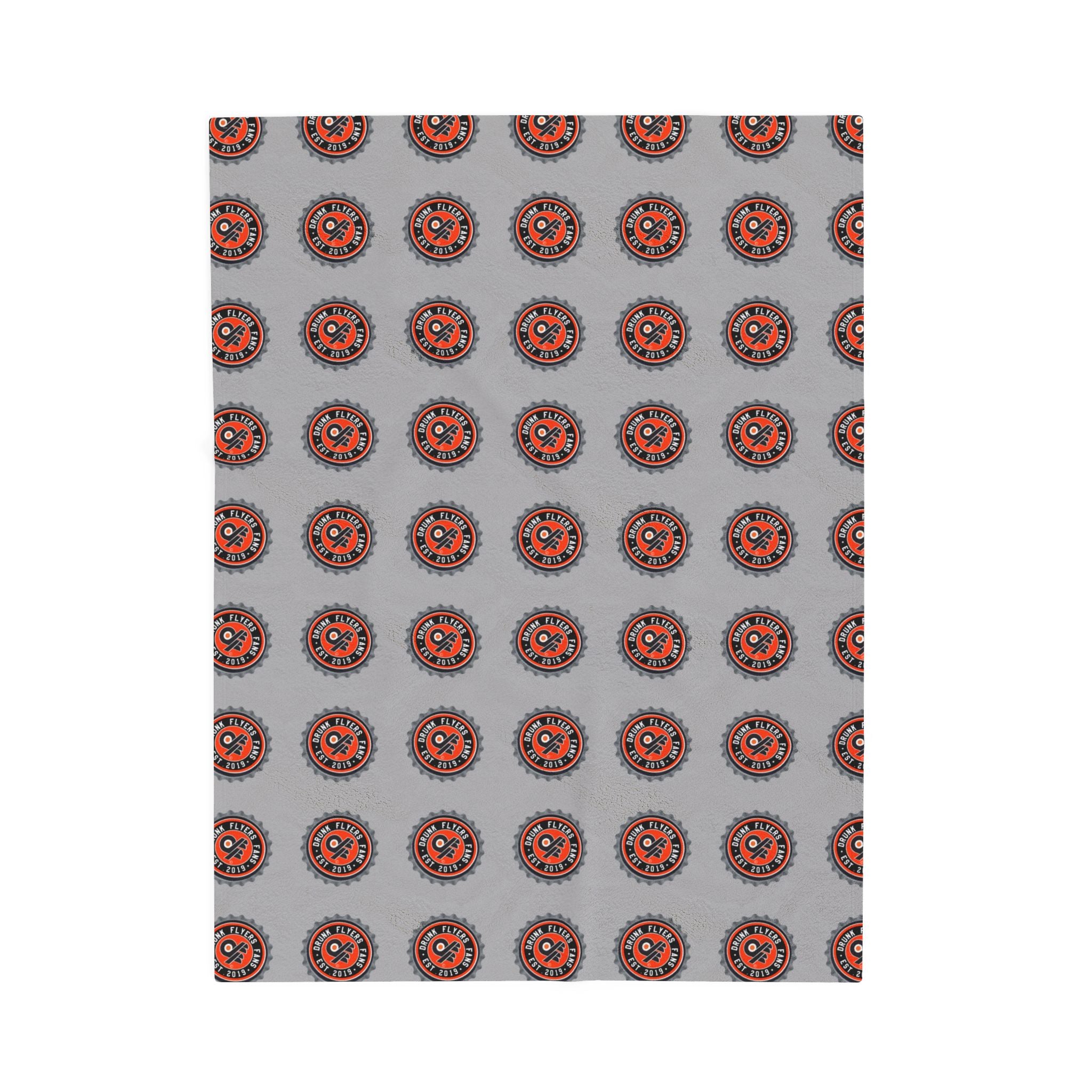 Velveteen Plush Blanket — Cozy DFF Bottle cap Logo Mandala