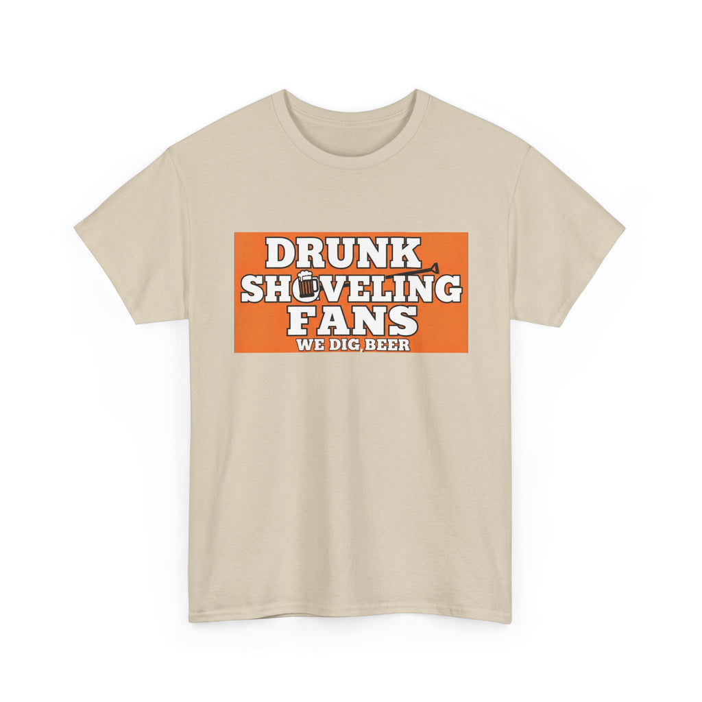 T-Shirt — "Drunk Shoveling Fans" Funny Football Beer Shirt