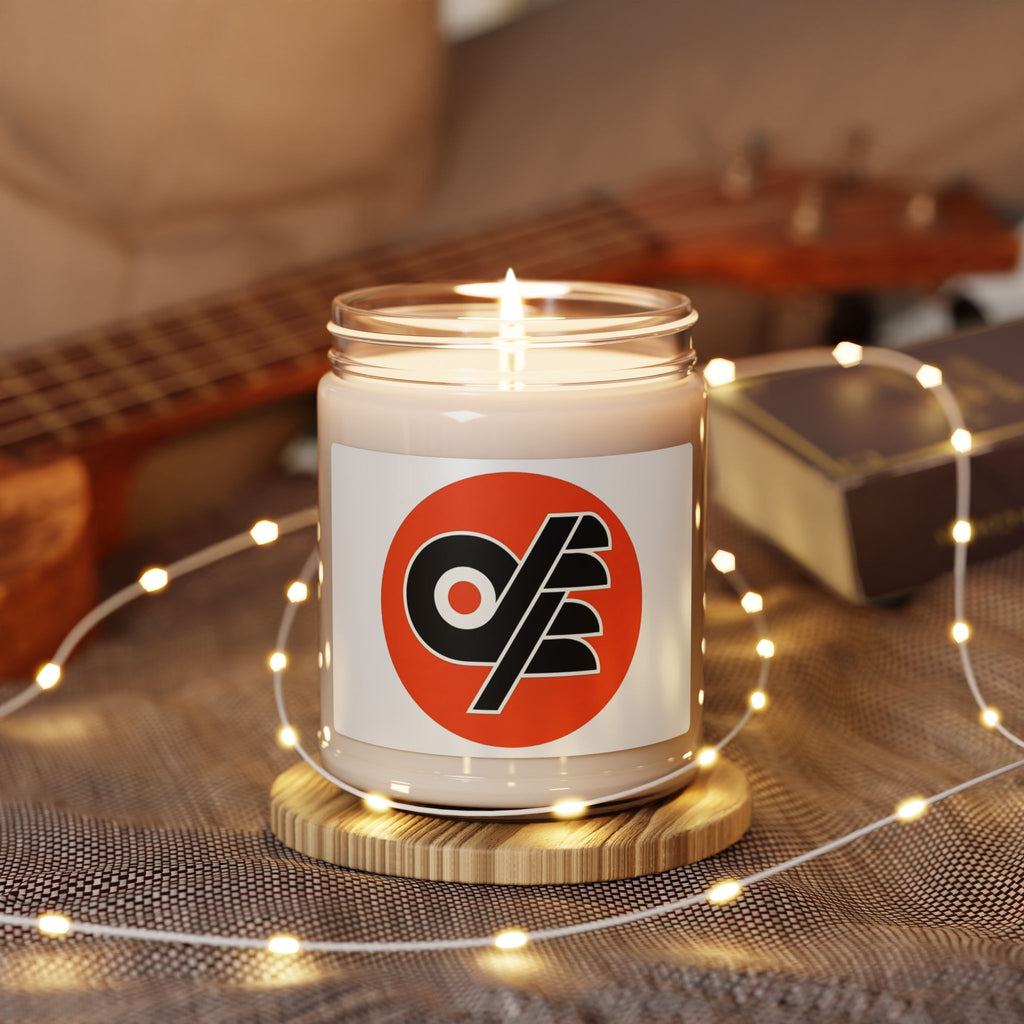 Retro Orange Logo Soy Candle — 9oz Scented Jar