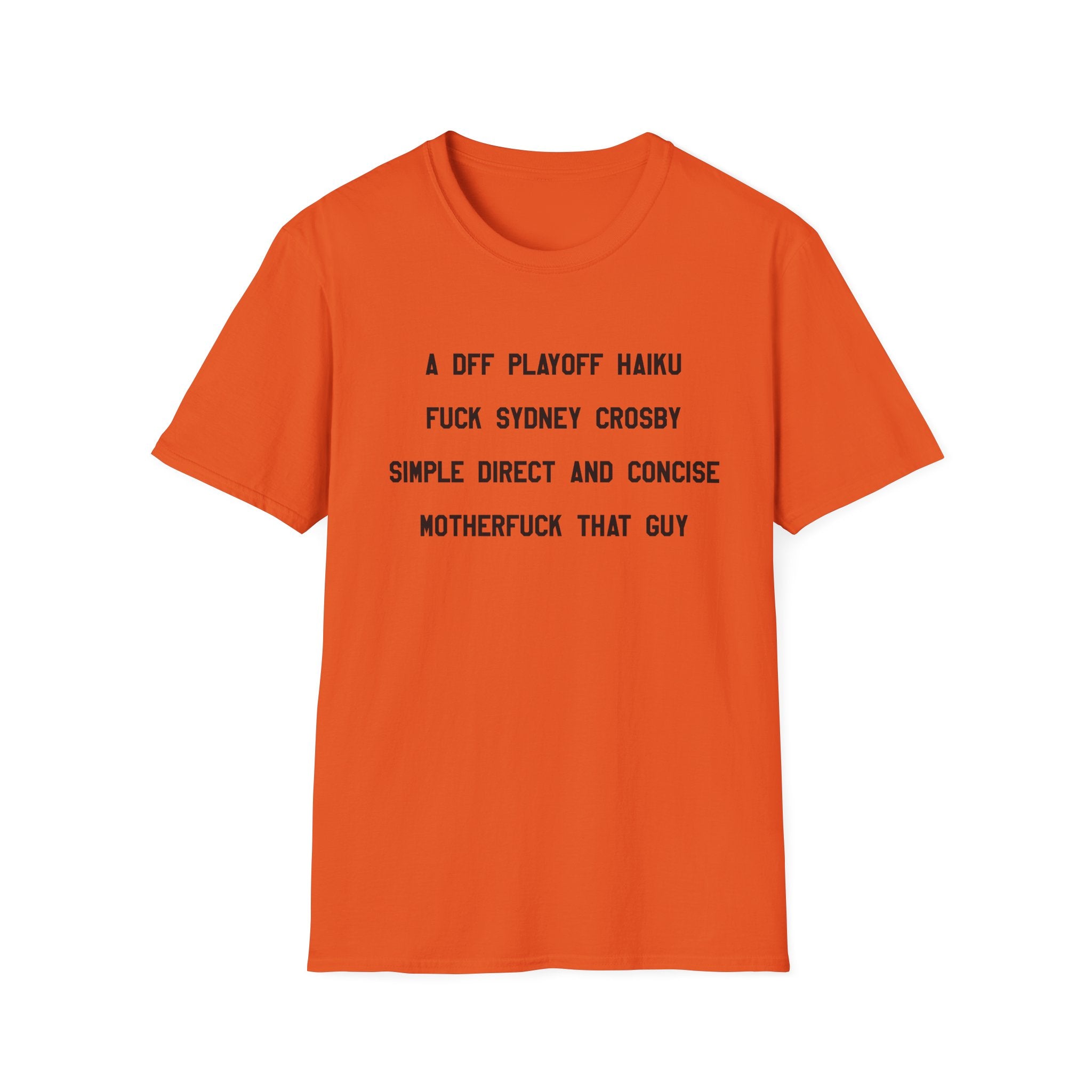 'A DFF Playoff Haiku' T-Shirt — Funny Hockey Fan Tee (Includes "Fuck Sidney Crosby")