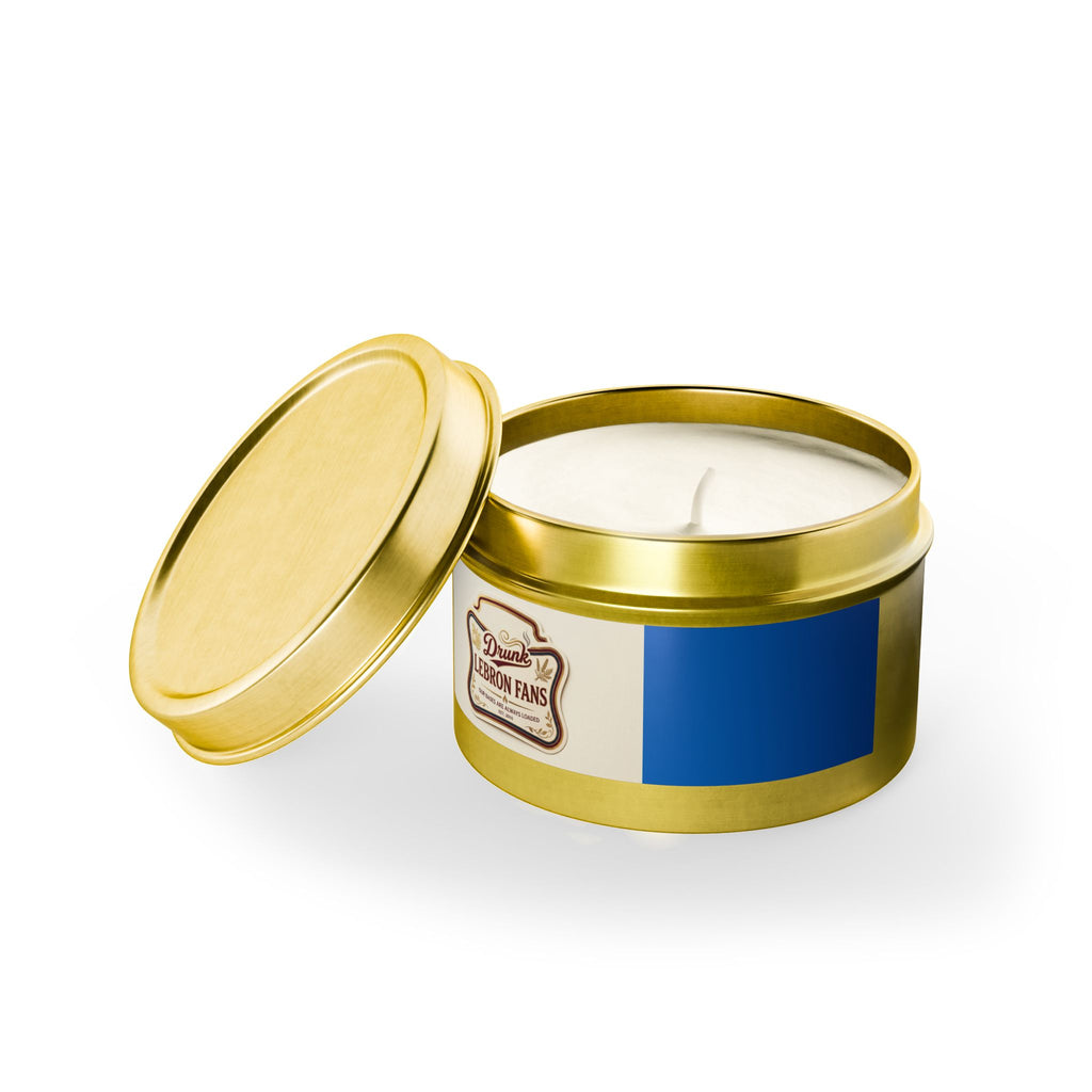 Drunk LeBron Fans Tin Candle — Novelty Sports Fan Candle (Blue Label)