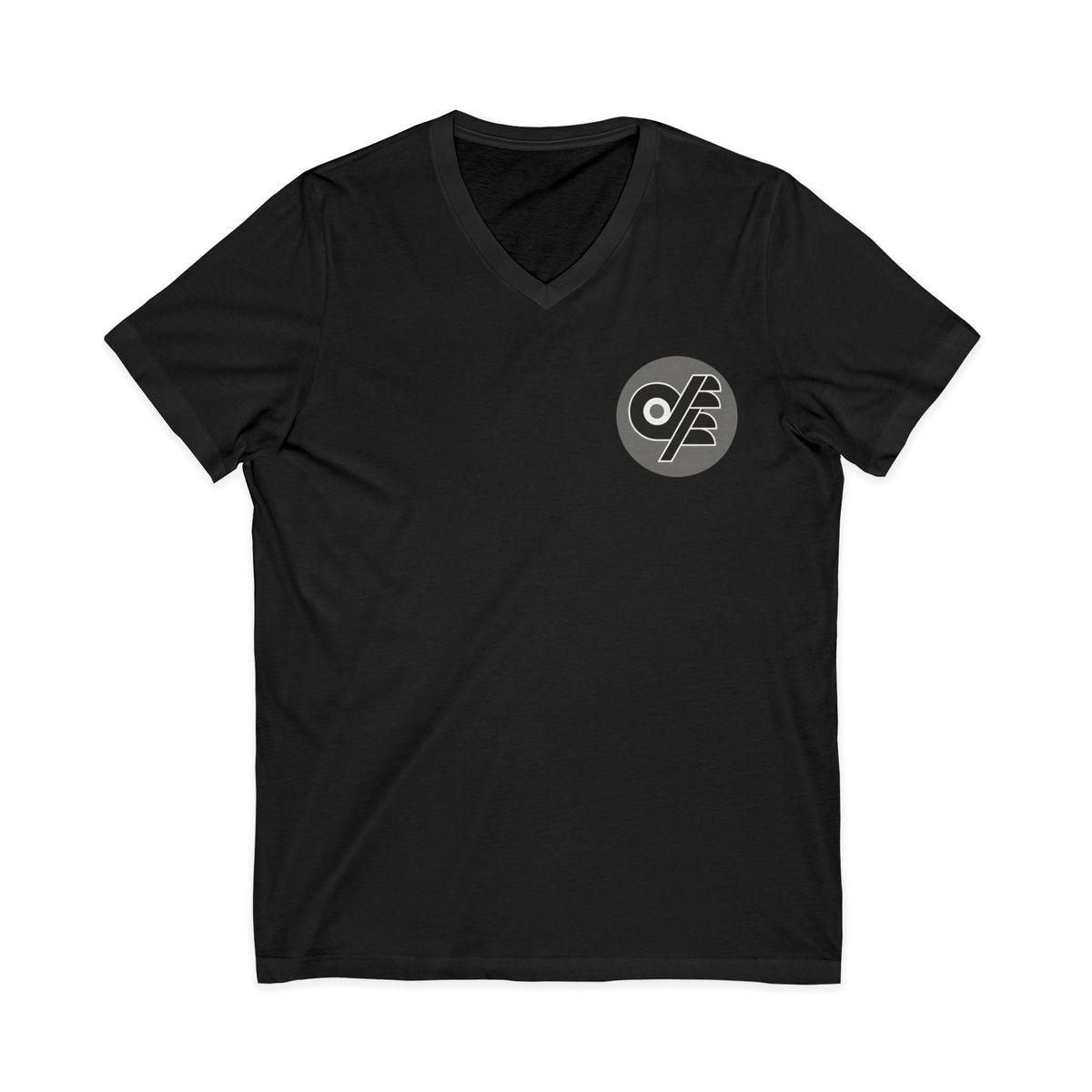 Minimalist Vinyl Record DFF Logo V-Neck Tee
