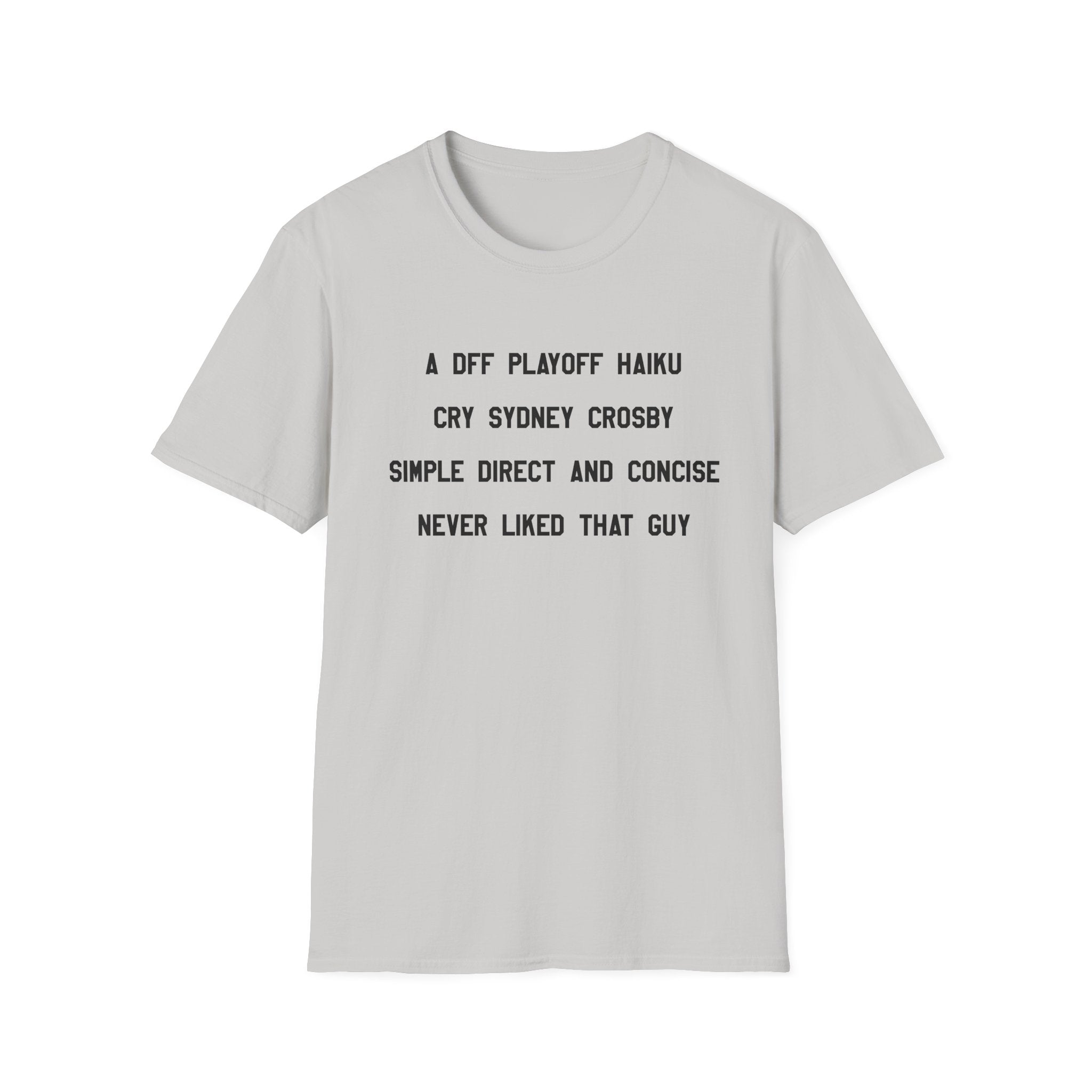 'A DFF Playoff Haiku' T-Shirt — Funny Hockey Fan Tee (Includes "Cry Sidney Crosby")
