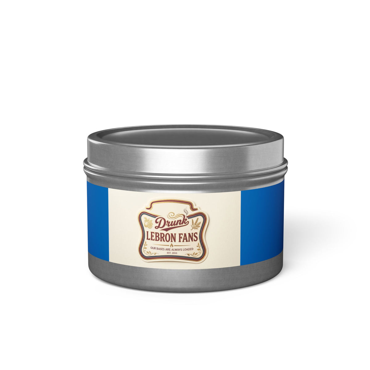 Drunk LeBron Fans Tin Candle — Novelty Sports Fan Candle (Blue Label)