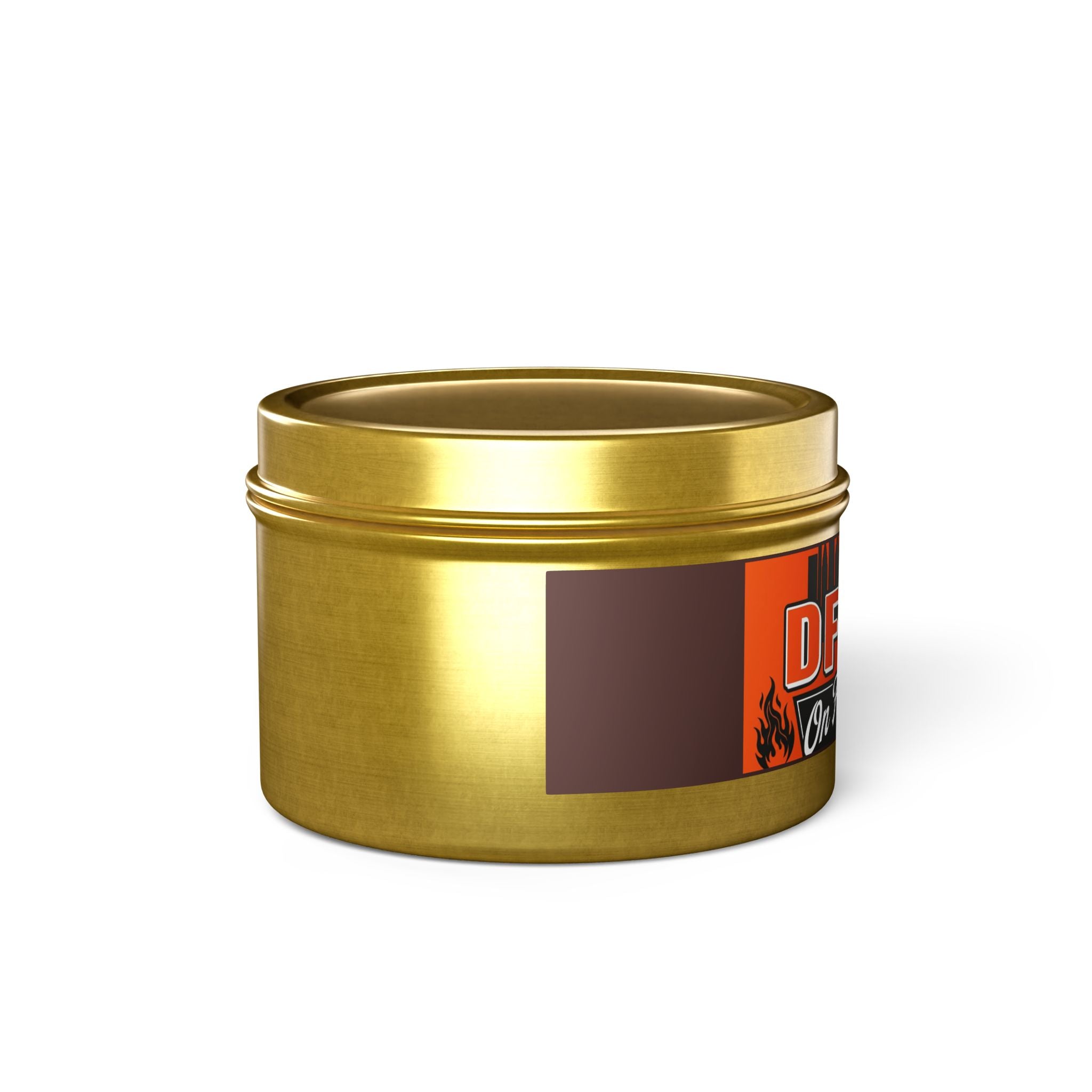 DFF On Fire Tin Candle — Coffee Scent, Novelty Gift Candle