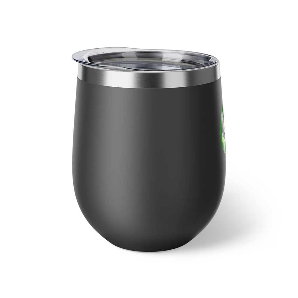 12oz Copper Vacuum Insulated Cup with Irish DFF Logo - Travel Wine Tumbler