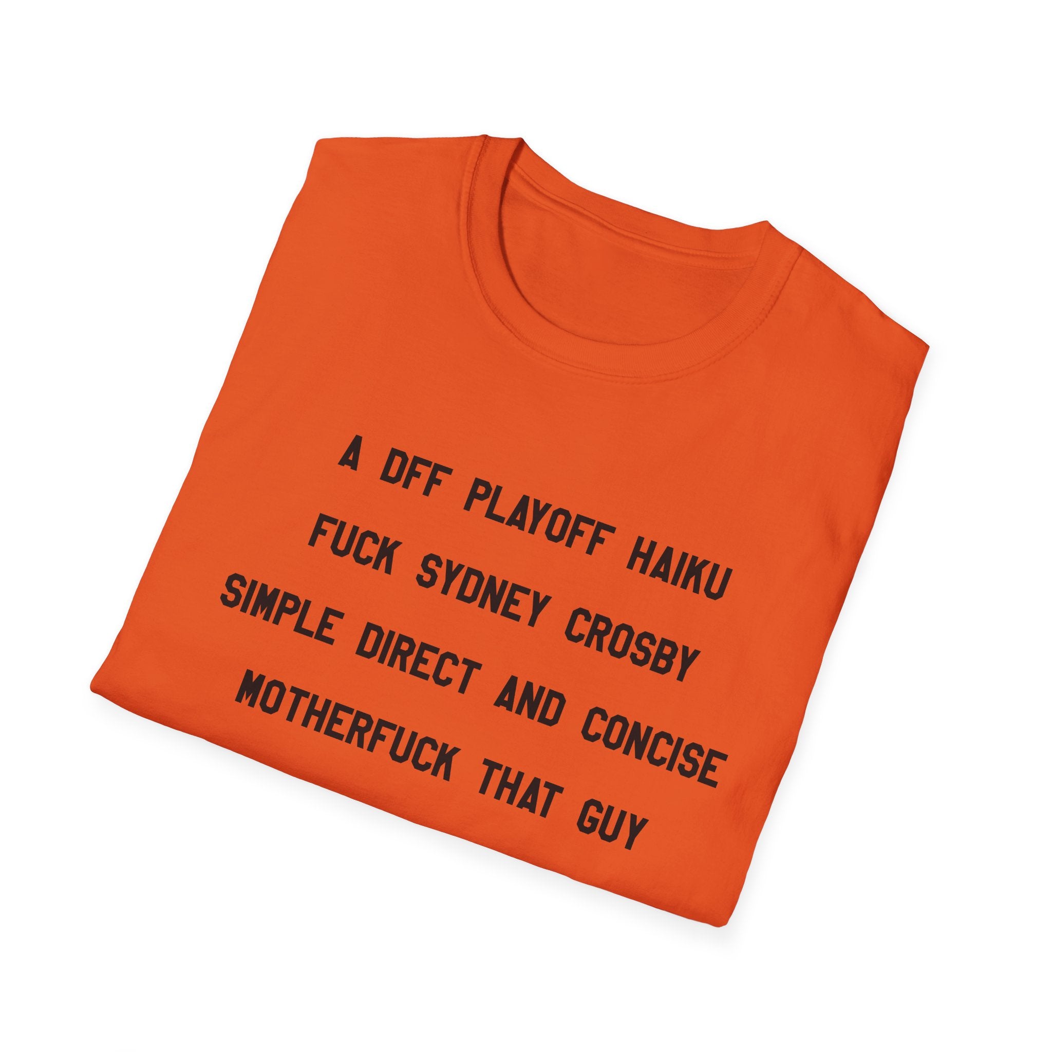'A DFF Playoff Haiku' T-Shirt — Funny Hockey Fan Tee (Includes "Fuck Sidney Crosby")