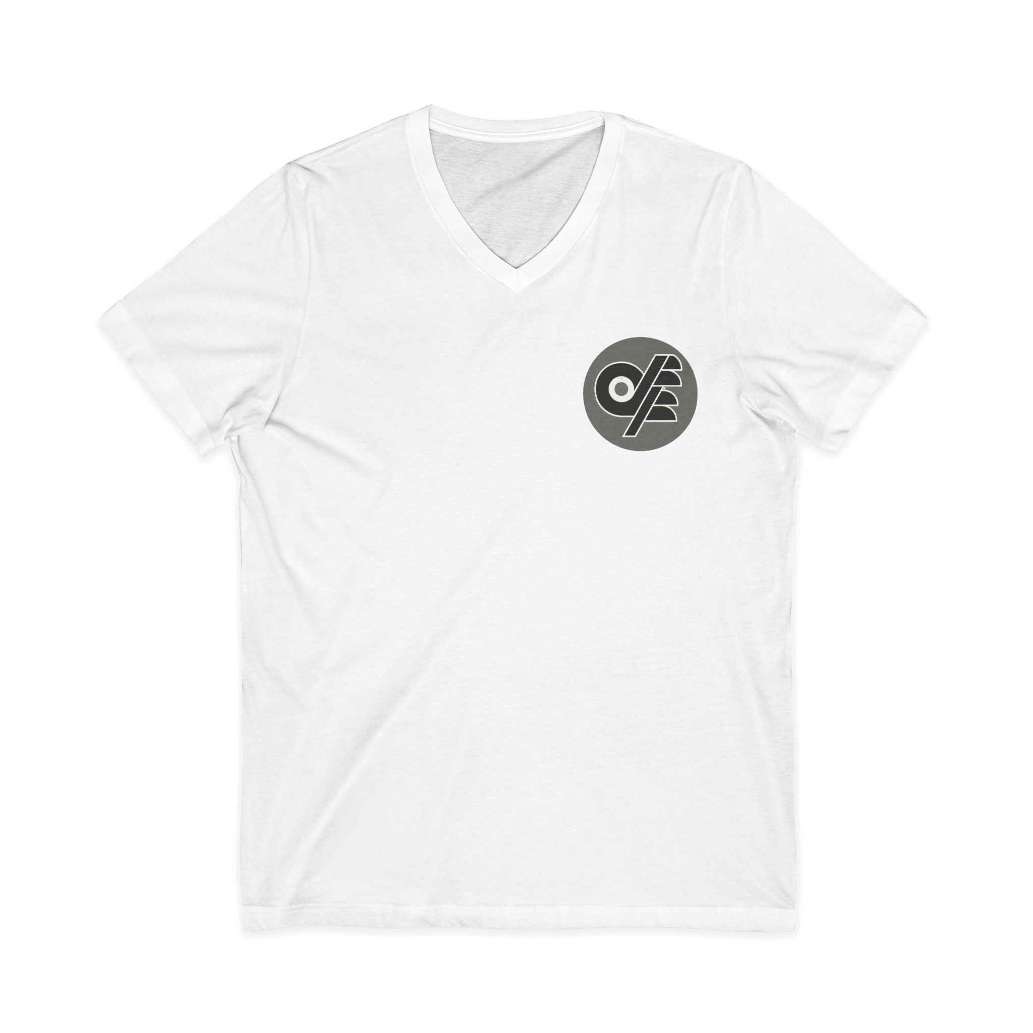 Minimalist Vinyl Record DFF Logo V-Neck Tee