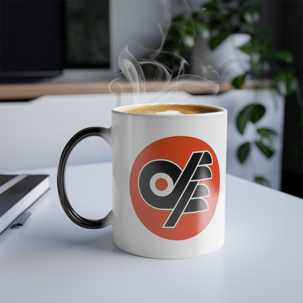 Color-Morph Mug — Drunk Flyers Fans Retro Sports Logo 11oz